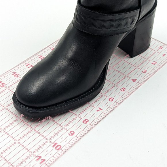 Aquatalia Women Evette Calf Dressy Office Chunky Leather Italian Boots sz 7.5 - Picture 9 of 9